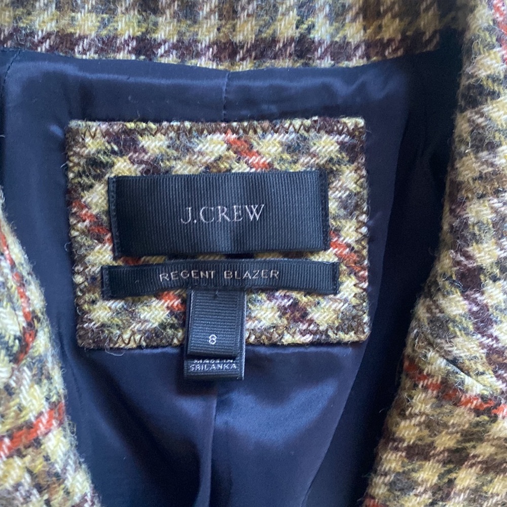 J. Crew Plaid Blazer with Gold Buttons - Picture 2 of 6